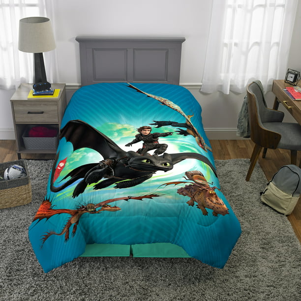 Kids How to Train Your Dragon Theme Quilt Blanket for Kids Bedding Throw Soft Warm Thin Blanket with Cotton Quilt style1,150200cm